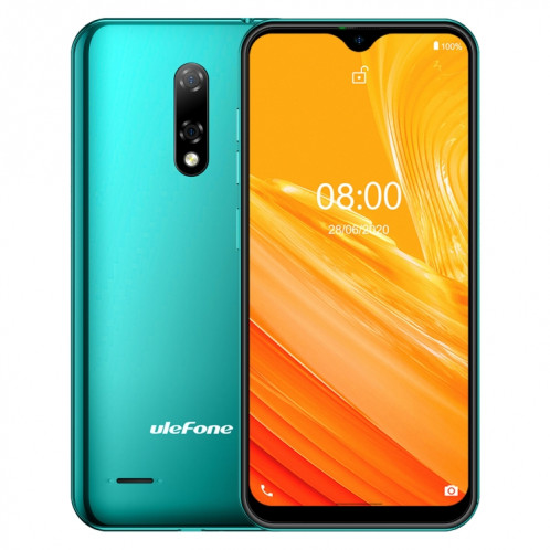 [Entrepôt HK] Ulefone Note 8, 2 Go + 16 Go, Deux caméras arrière, identification de visage, 5,5 pouces Android 10,0 GO MKT6580 Quad-core jusqu'à 1,3 GHz, réseau: 3G, double SIM (vert) SU494G1210-017